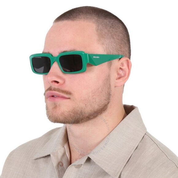 NEW Prada PR27ZS 11L08Z Mango Dark Grey Square Unisex Sunglasses 0PR 27ZS - Picture 13 of 14